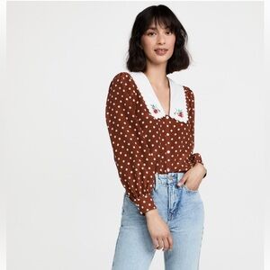 NWOT - Rixo Silk Blouse